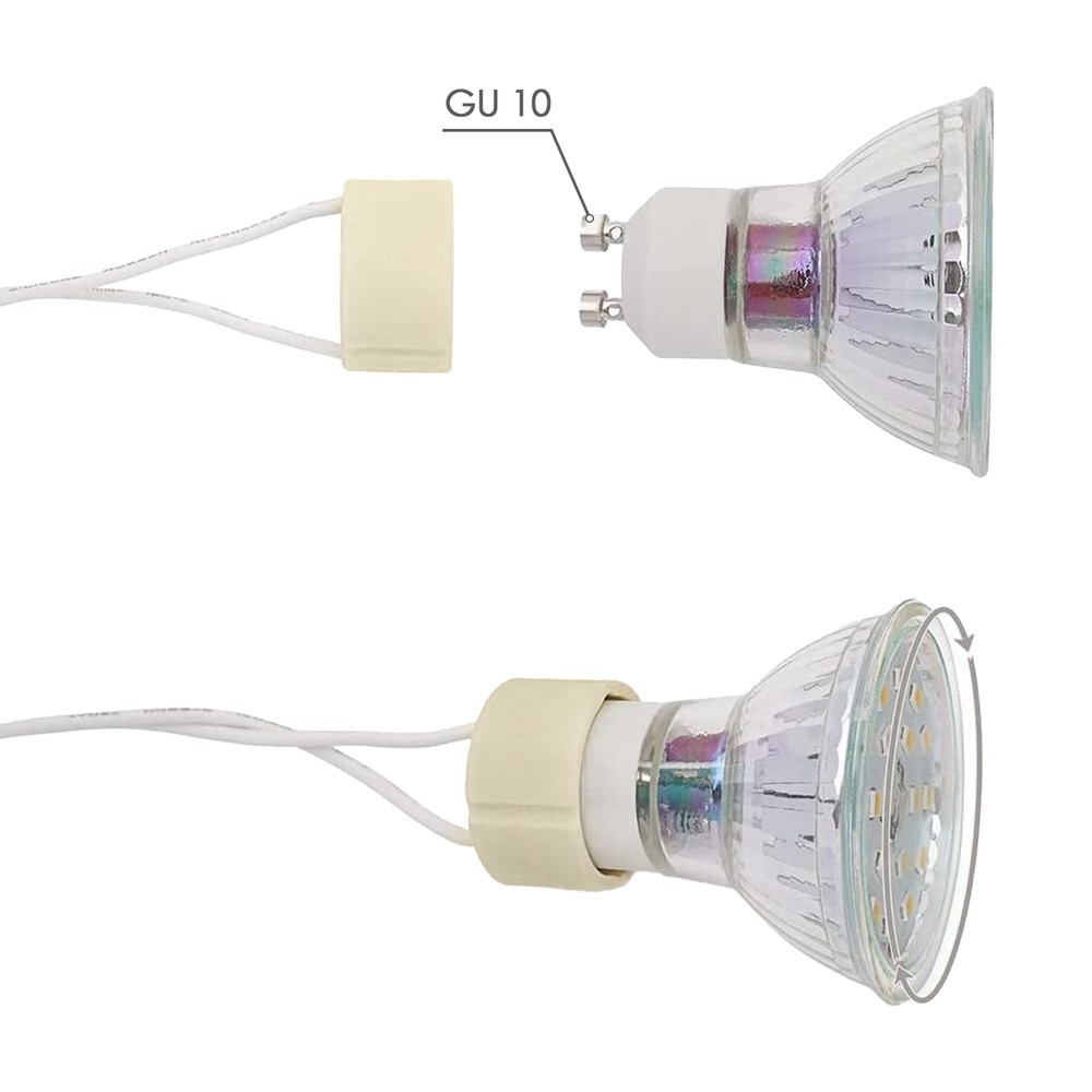 Portalamparas GU-10 Ceramico Para Bombillas Halogenas / LED al por Mayor | Almacén de Ferretería
