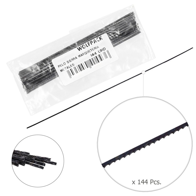Pelo Sierra Marqueteria Metal  3-13 (Estuche 144 pzas,)