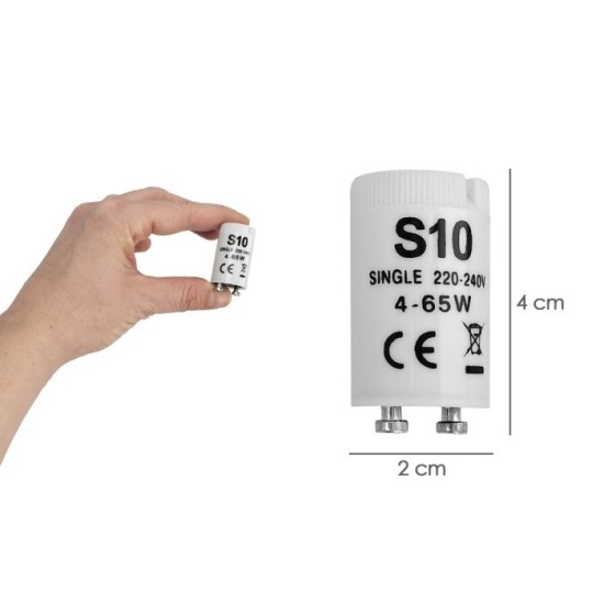 Cebador 4 - 65 Watt, Cebador Fluorescente, Arrancador Tubo Fluorescente, Cebador Encendido Rápido, al por Mayor | Almacén de Fer
