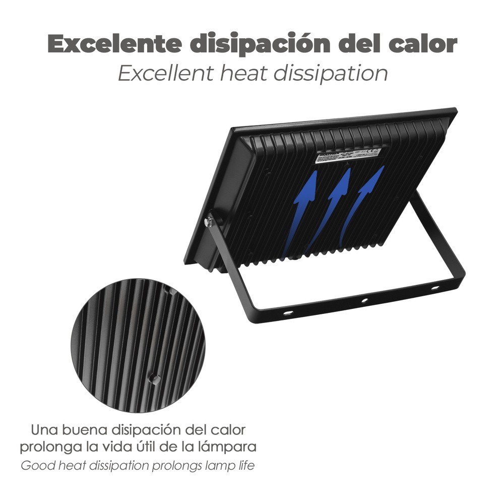 Foco Led Plano 100 Watt / 4000 K / IP65 / 8000 Lumenes al por Mayor | Almacén de Ferretería