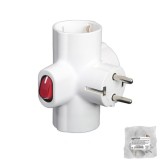 Adaptador / Ladron Triple Schuko 16 A 250v Con Interruptor al por Mayor | Almacén de Ferretería