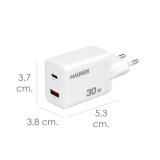 Cargador De Carga Rápida 30 W, Con Doble Puerto USB A y USB C al por Mayor | Almacén de Ferretería