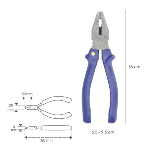 Alicates Utilex Universales     175 mm, al por Mayor | Almacén de Ferretería
