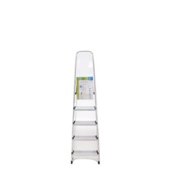 Oryx Escalera Aluminio 5 Peldaños Plegable, Uso doméstico, Antideslizante, Ligera y Resistente