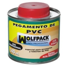 Pegamento Pvc  Wolfpack  Con Pincel 500 ml,