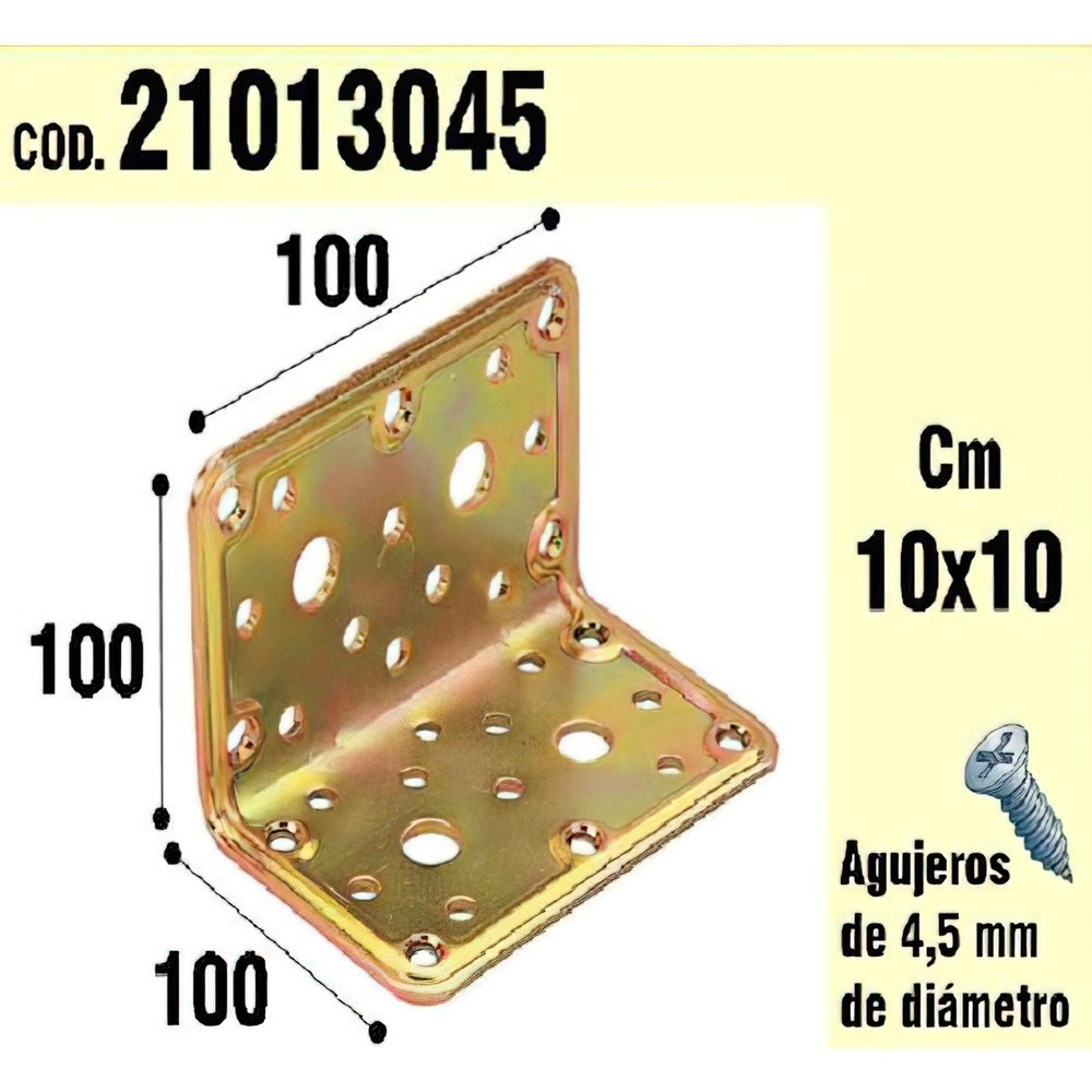 Soporte Para Madera Ángulo 100 x 100 x 100 mm, al por Mayor | Almacén de Ferretería