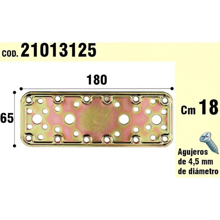 Soporte Para Madera Placa Bicromatada 65x180 mm, al por Mayor | Almacén de Ferretería