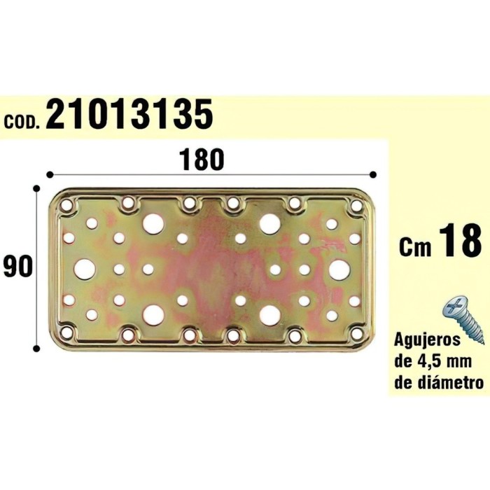 Soporte Para Madera Placa Bicromatada 90x180 mm, al por Mayor | Almacén de Ferretería