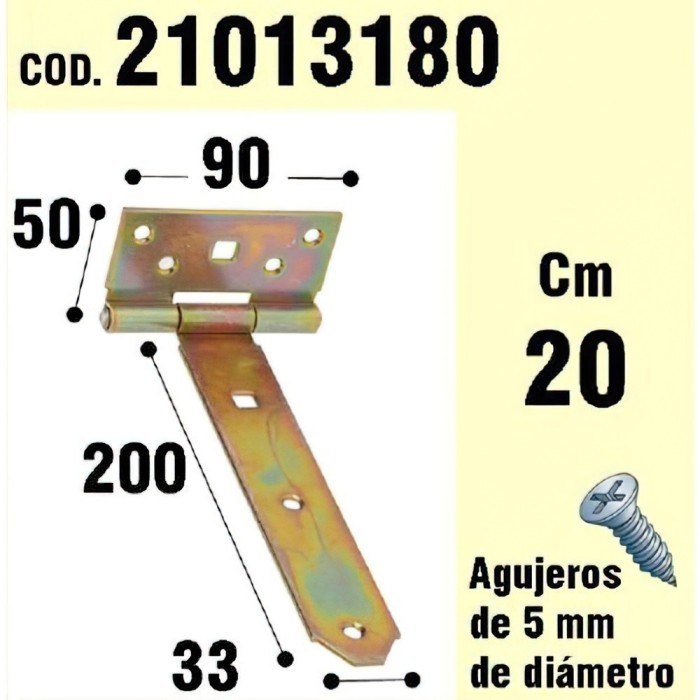 Soporte Para Madera Bisagra Bicromatado 200 mm, al por Mayor | Almacén de Ferretería