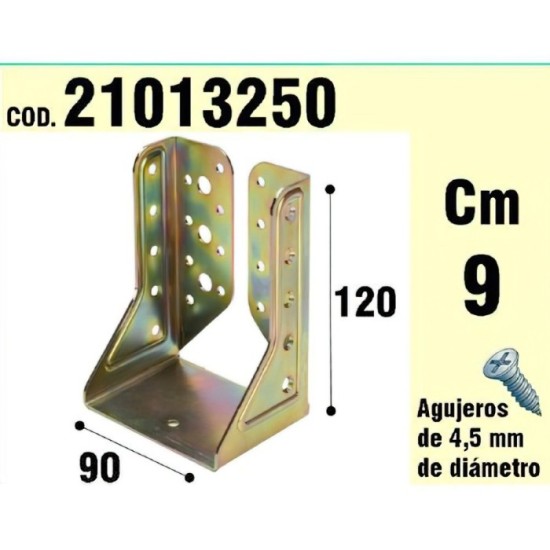 Soporte Para Madera Alas Interiores Bicromatado  90 mm, al por Mayor | Almacén de Ferretería