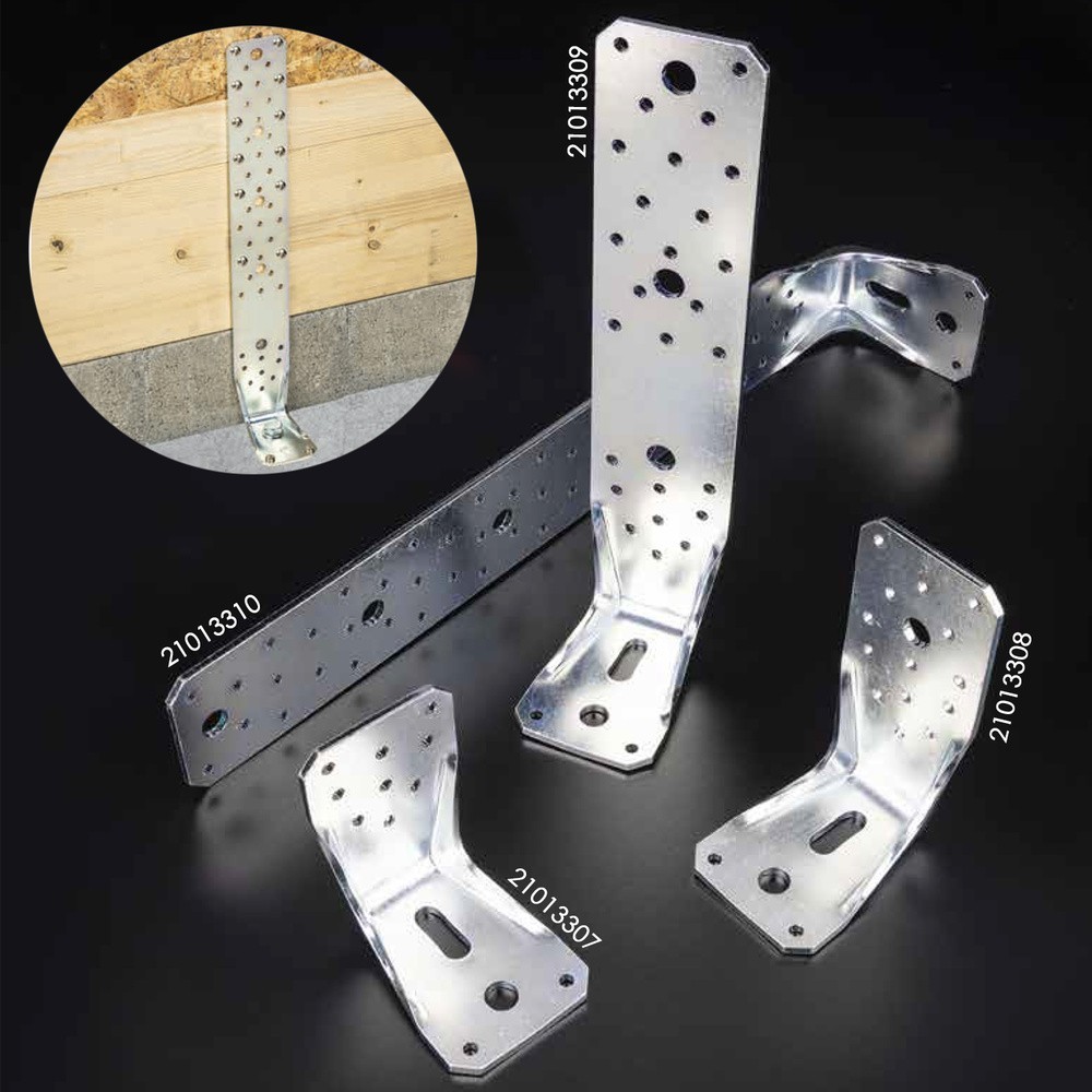 Soporte Para Madera Con Angulo Reforzado 65x88x450 mm, Conector Angular, Escuadra Fijación, Zapata Madera Soporte Pergola Madera