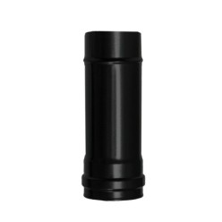 Wolfpack Tubo de Estufa Pellet Acero Vitrificado Negro Ø 80 mm, Longitud 25 cm, Estufas de Leña, Chimenea, Alta resistencia,