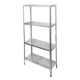 Estanteria Acero Galvanizado con 4 Baldas 150x75x30 cm, Baldas ajustables, Peso maximo 120 Kg, al por Mayor | Almacén de Ferrete
