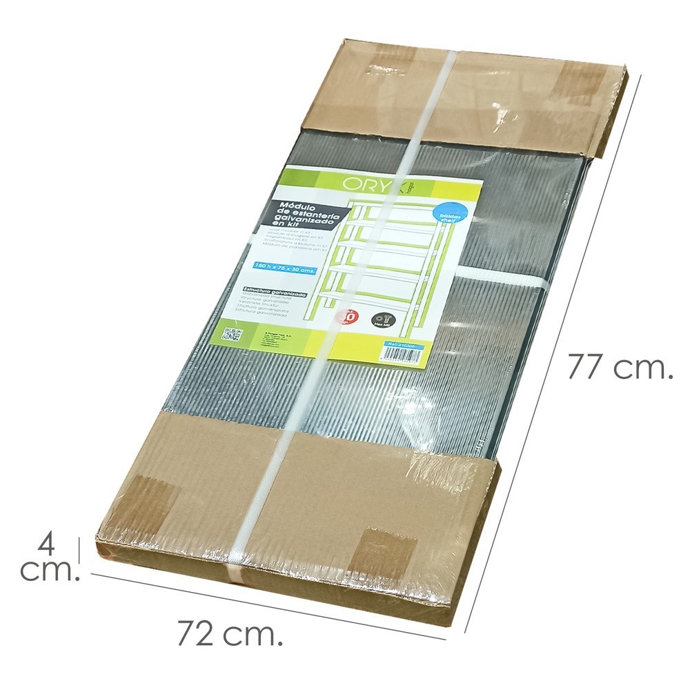 Estanteria Acero Galvanizado con 4 Baldas 150x75x30 cm, Baldas ajustables, Peso maximo 120 Kg, al por Mayor | Almacén de Ferrete