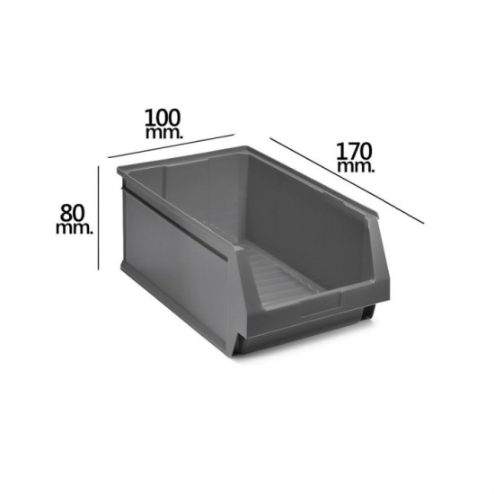 Gaveta Apilable Almacenamiento Gris Nº51 170x100x80 mm,  (1/6) al por Mayor | Almacén de Ferretería