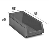 Gaveta Apilable Almacenamiento Gris Nº53  336x160x130 mm, al por Mayor | Almacén de Ferretería