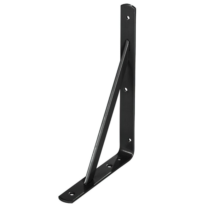 Palomilla Wolfpack Con Refuerzo Negra 300x200 mm, Uso Doméstico al por Mayor | Almacén de Ferretería