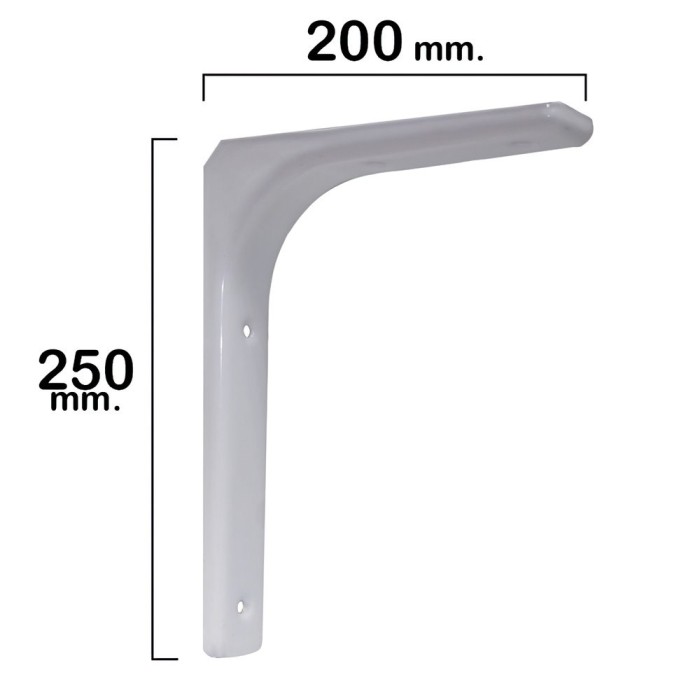 Palomilla Reforzada Blanca   250x200 mm, Uso Doméstico al por Mayor | Almacén de Ferretería