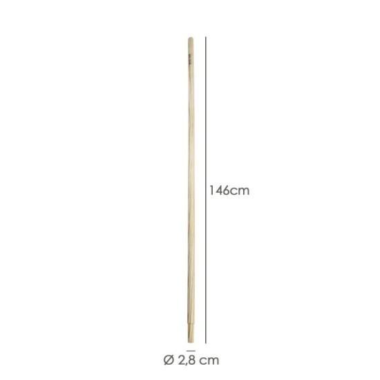 Mango Madera Conico 1500x28 mm, Rastrillo Plástico al por Mayor | Almacén de Ferretería