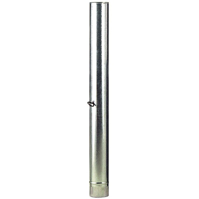 Wolfpack Tubo Estufa Acero Galvanizado Ø 110 mm, Ideal Estufas de Leña, Chimenea, Alta resistencia, Conducto Humos, Con Llave al