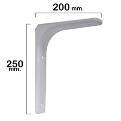Palomilla Reforzada Blanca   250x200 mm,