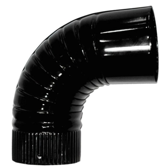 Codo Estufa Color Negro Vitrificado de  90 mm, 90°, al por Mayor | Almacén de Ferretería