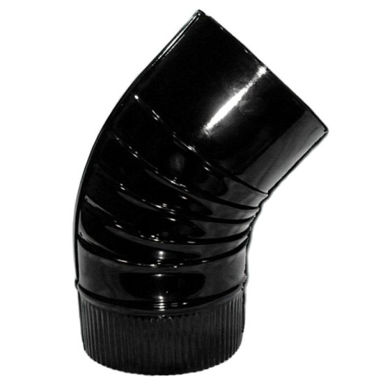 Codo Estufa Color Negro Vitrificado de   90 mm, 45°, al por Mayor | Almacén de Ferretería