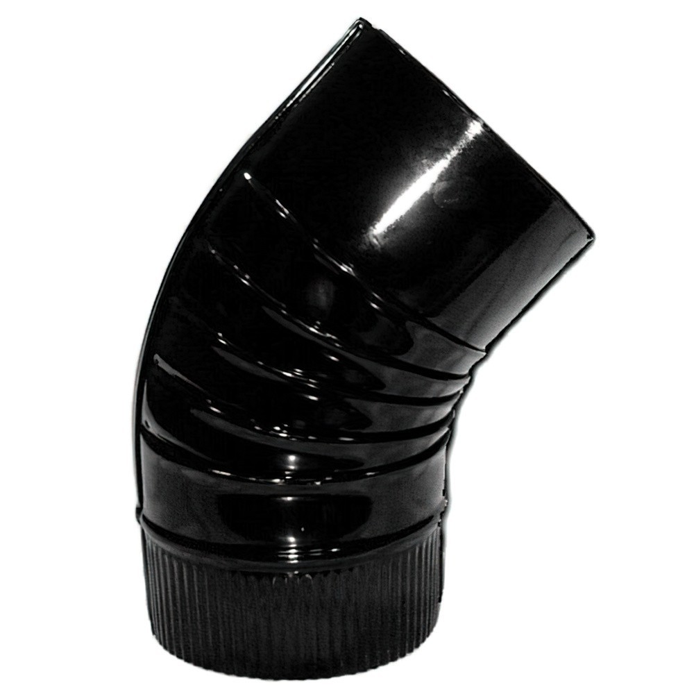 Codo Estufa Color Negro Vitrificado de   90 mm, 45°, al por Mayor | Almacén de Ferretería
