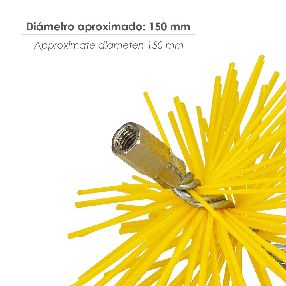 Cepillo Deshollinador Nylon 150mm M12 al por Mayor | Almacén de Ferretería