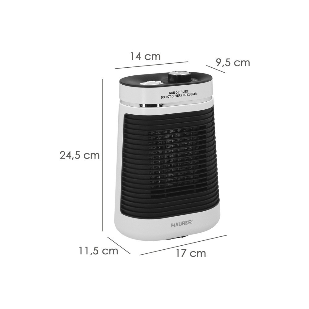 Termoventilador Ceramico Oscilante 1000/1500 Watt, al por Mayor | Almacén de Ferretería