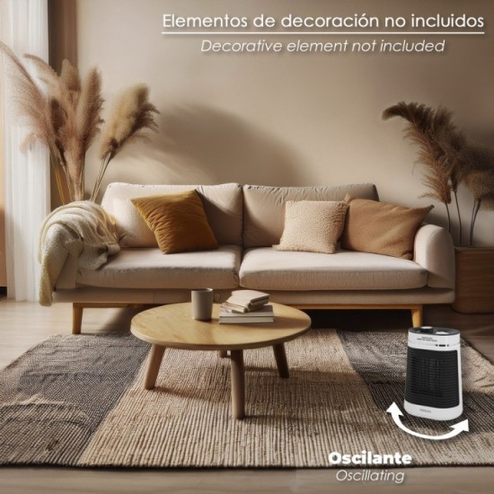 Termoventilador Ceramico Oscilante 1000/1500 Watt, al por Mayor | Almacén de Ferretería