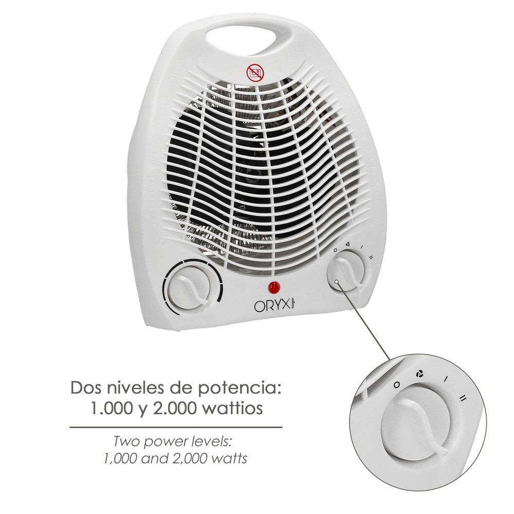 Termoventilador Ovalado 1000 / 2000w al por Mayor | Almacén de Ferretería