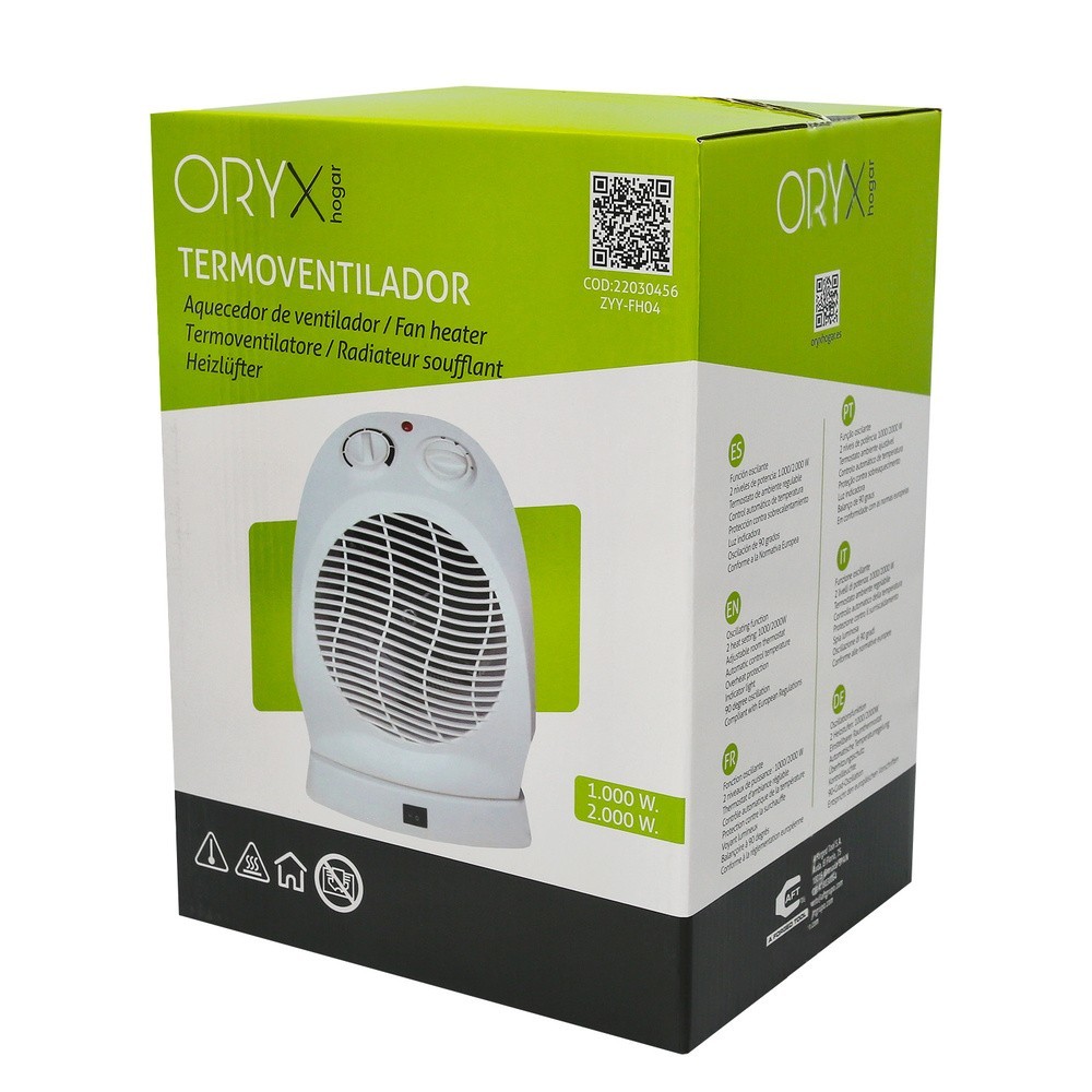 Termoventilador Oscilante 1000 / 2000w al por Mayor | Almacén de Ferretería