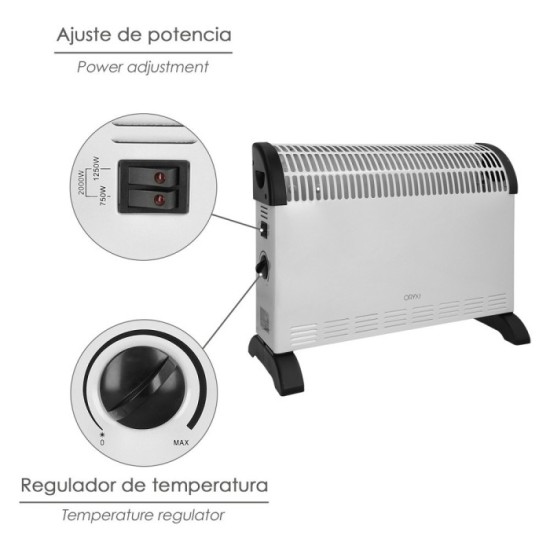 Termoconvector De Suelo potencia de 750 / 1250 / 2000w al por Mayor | Almacén de Ferretería