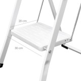 Escalera Domestica Acero 2 Peldaños, Escalerilla Blanca al por Mayor | Almacén de Ferretería