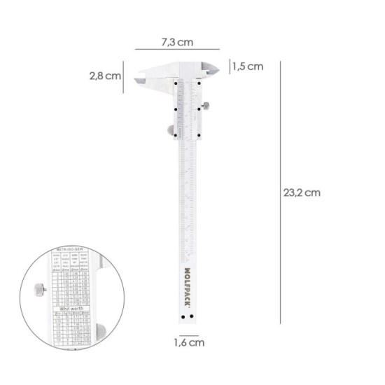Calibre Acero Inoxidable Profesional 150 mm, Alta Precisión al por Mayor | Almacén de Ferretería