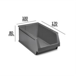 Gaveta Apilable Almacenamiento Gris Nº51 170x100x80 mm,  (1/6)