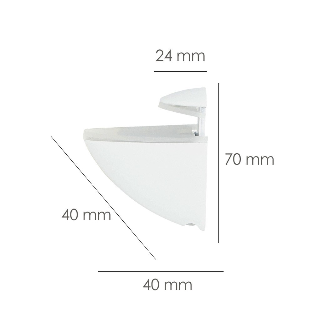 Soporte Pelicano Regulable Para Estante 1 / 20 mm, Blanco  (1 Pieza) al por Mayor | Almacén de Ferretería