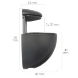 Soporte Pelicano Regulable Para Estante 1 / 20 mm, Negro (1 Pieza) al por Mayor | Almacén de Ferretería