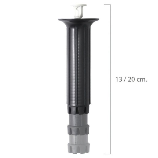 Pata Regulable Fija 13 / 20 cm, Negro al por Mayor | Almacén de Ferretería
