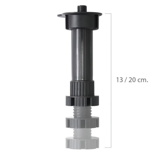 Pata Regulable Desmontable 13 / 20 cm, Negro al por Mayor | Almacén de Ferretería