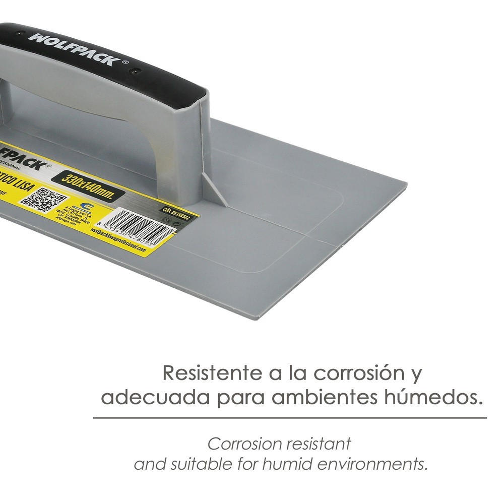 Talocha Plastico Lisa 33 x 14 cm, Gris, al por Mayor | Almacén de Ferretería