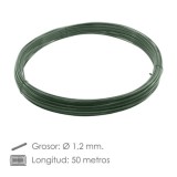 Alambre Plastificado 1,2 mm, Verde (Rollo 50 metros) al por Mayor | Almacén de Ferretería
