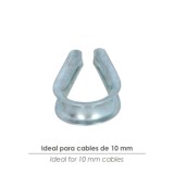 Guardacabos Zincado Para Cable 10 mm, al por Mayor | Almacén de Ferretería