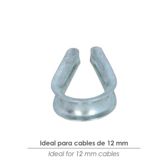 Guardacabos Zincado Para Cable 12 mm, al por Mayor | Almacén de Ferretería