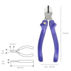 Alicates Utilex Corte Diagonal    150 mm,