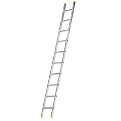 Escalera Aluminio 1 Tramo, 10 Peldaños, Antideslizante, Resistente,