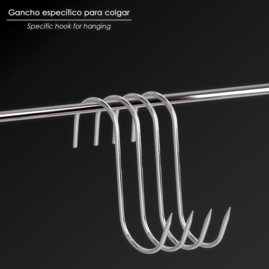 Gancho Carnicero Inoxidable Nº 7 De 220 x 10 mm, Gancho Para Productos Carnicos, al por Mayor | Almacén de Ferretería