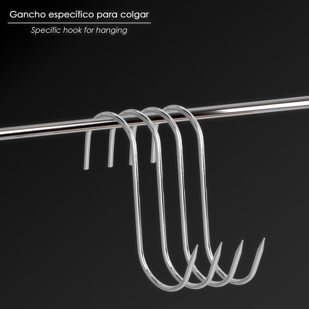 Gancho Carnicero Inoxidable Nº 7 De 220 x 10 mm, Gancho Para Productos Carnicos, al por Mayor | Almacén de Ferretería