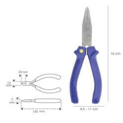 Alicates Utilex Boca  Plana     150 mm,